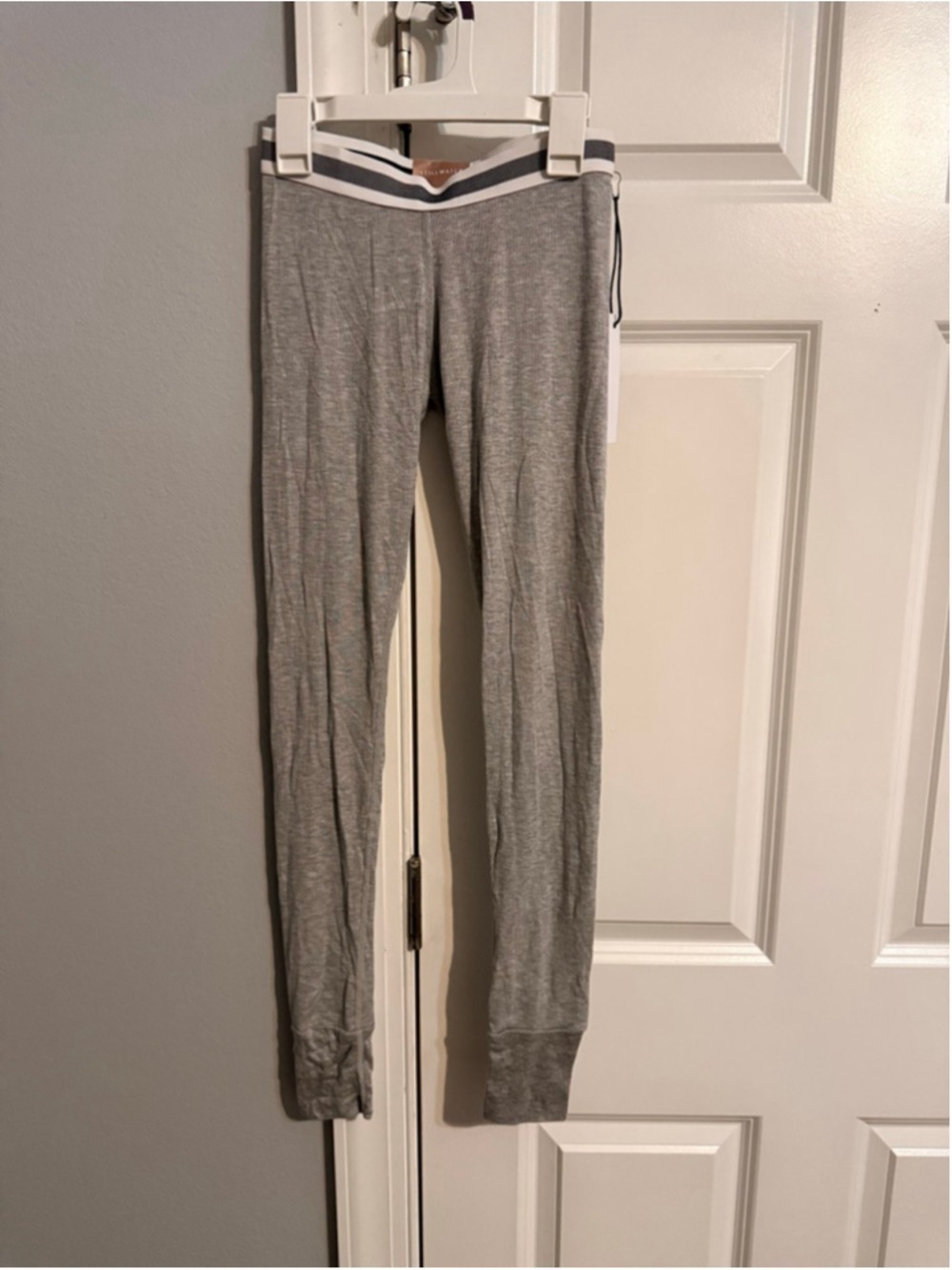 Women's STILLWATER Gray & White Ribbed Pajama Leggings XS - Picture 2 of 4